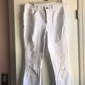 Venus white ripped jeans